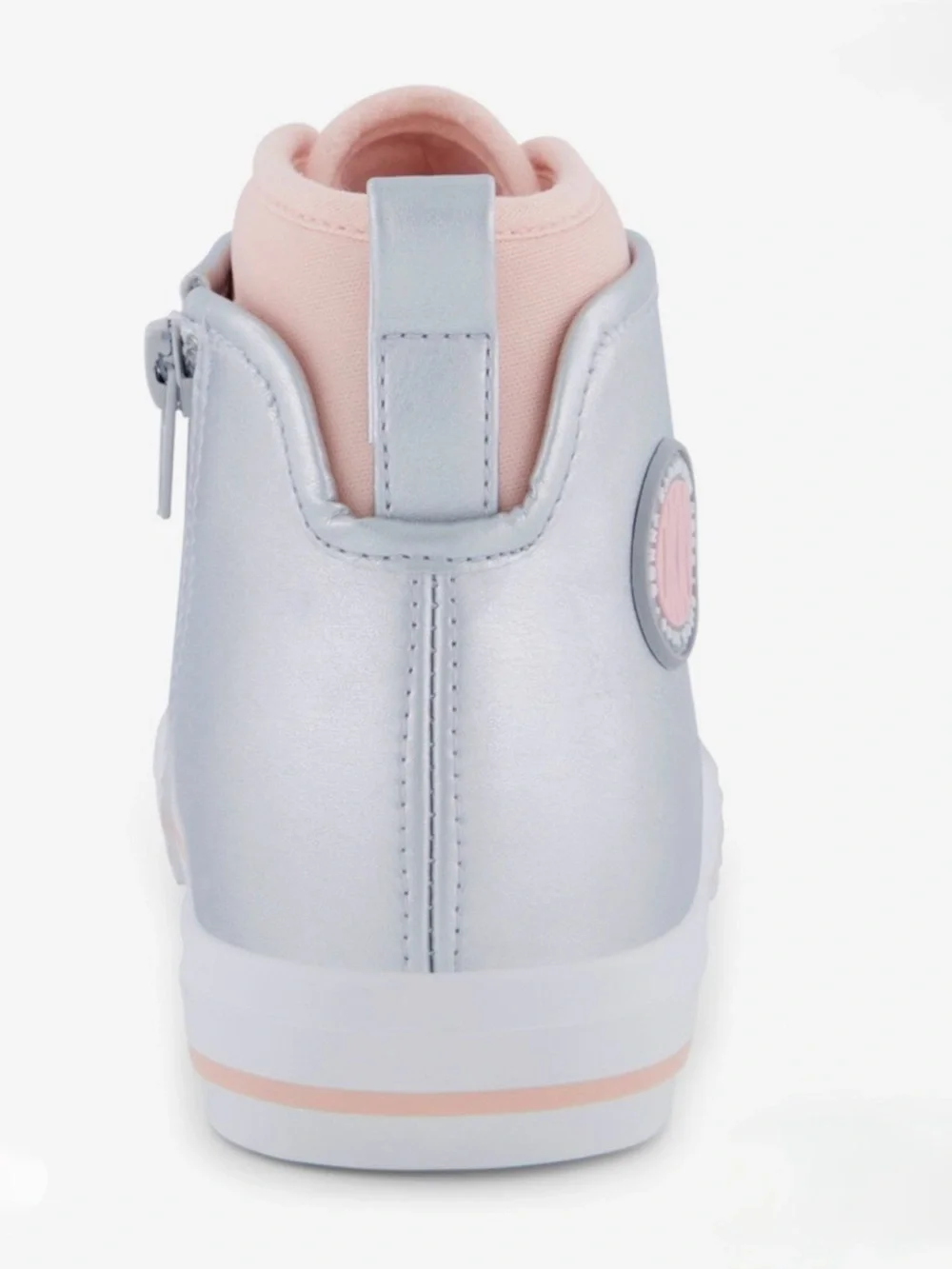 DKNY Little Girls Hannah Brooke metallic high-top sneakers